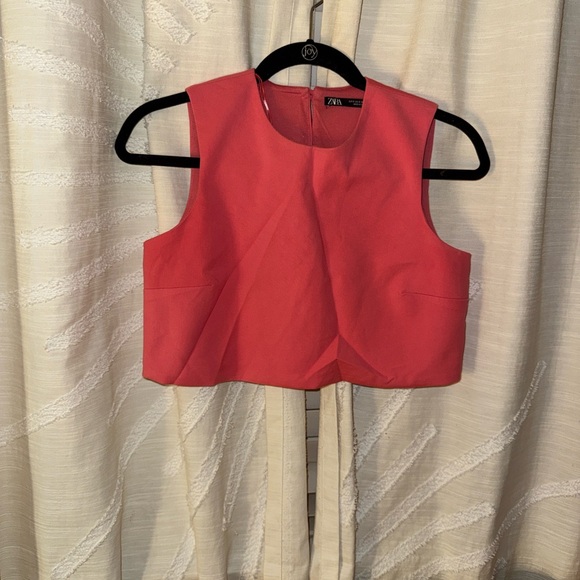 Zara Coral Crop Top and Skirt Set - Picture 4 of 13